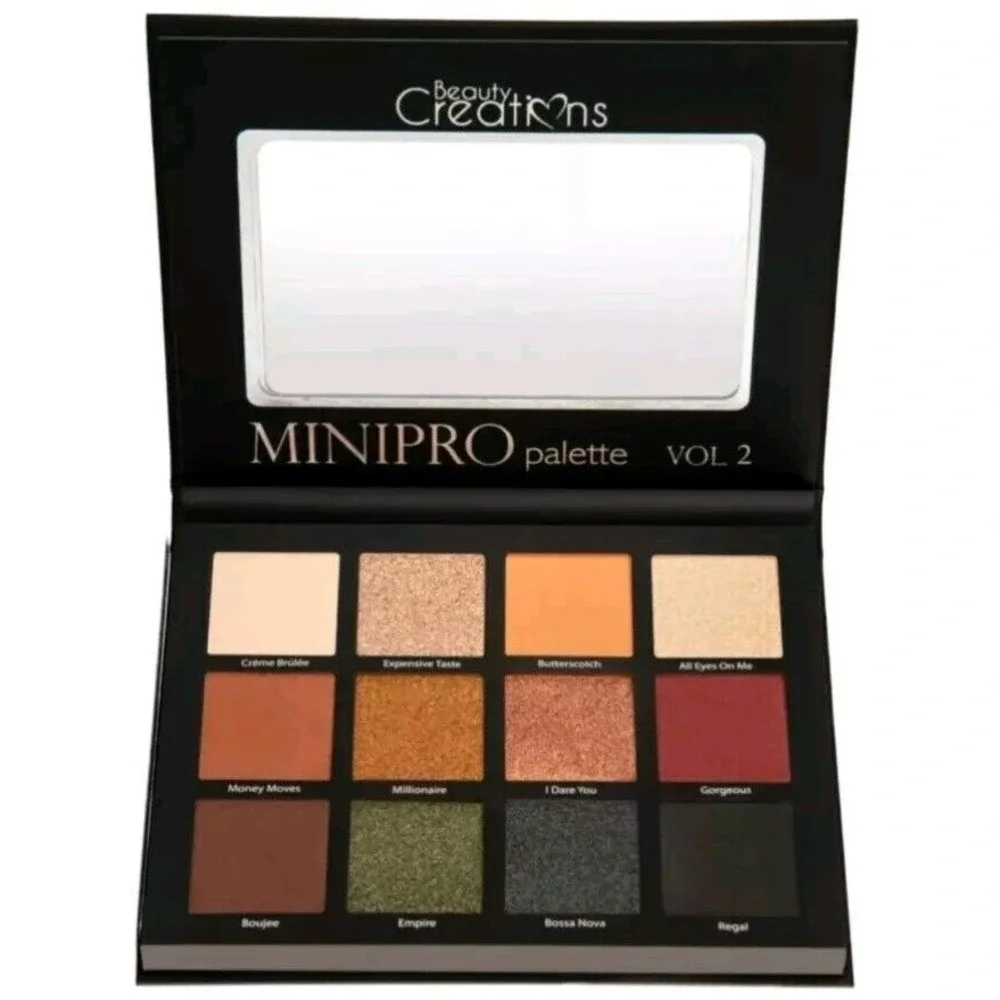 Beauty Creations Minipro Vol. 2 WARM TONES 12-Pan Eyeshadow‎ Palette 0.92 oz 26g